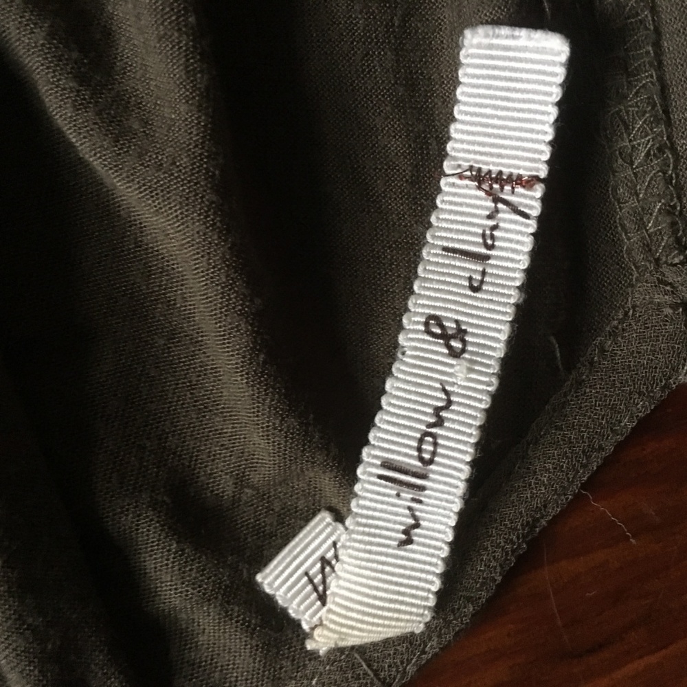 Olive Sheer Front Sequin Top With Drape Back - image 4